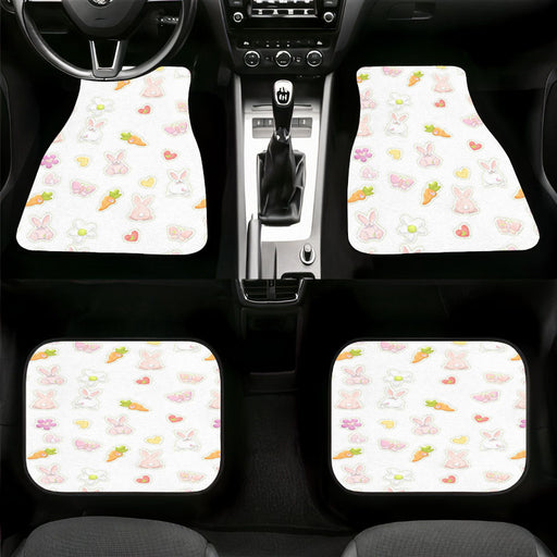 carrot rabbit and butterfly live Car floor mats Universal fit