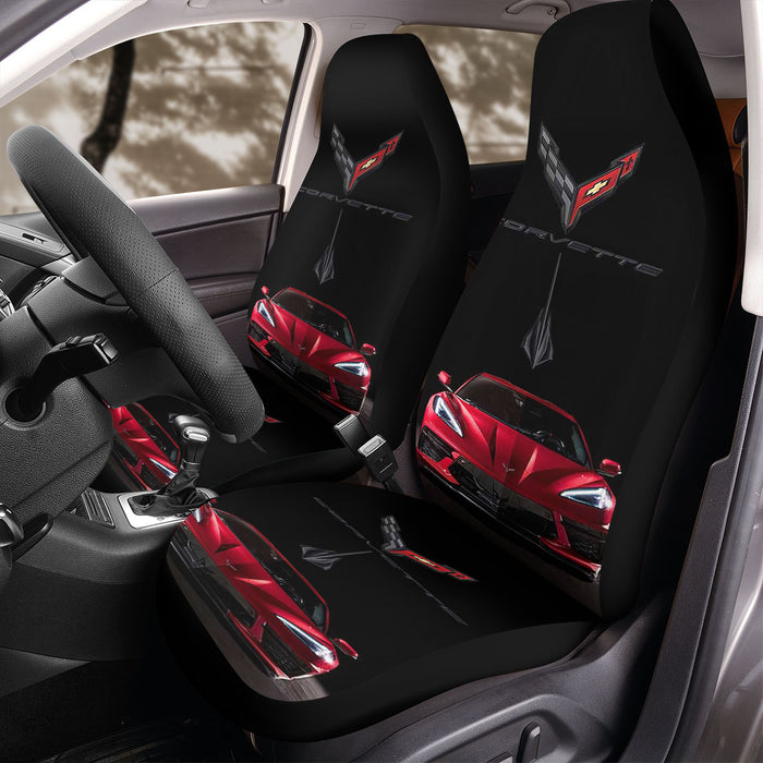 CORVETTE STINGRAY C8 RED CAR 1 Car Seat Covers