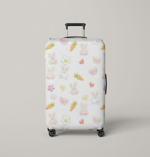 carrot rabbit and butterfly live Luggage Cover | suitcase