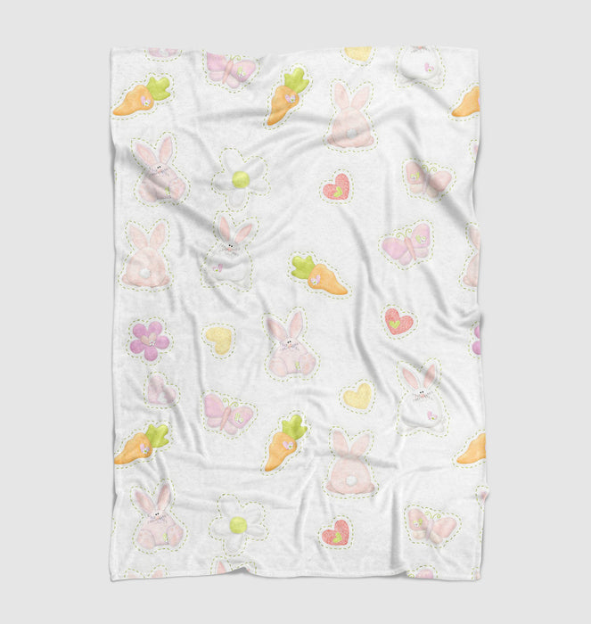 carrot rabbit and butterfly live Ultra soft fleece blanket