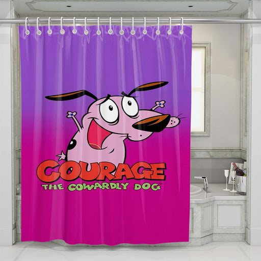 courage the cowardly dog plush shower curtains