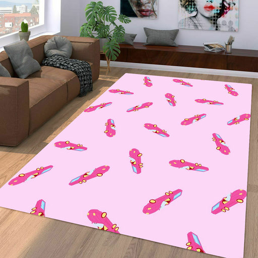 cars aesthetic vaporwave 80s Living room carpet rugs