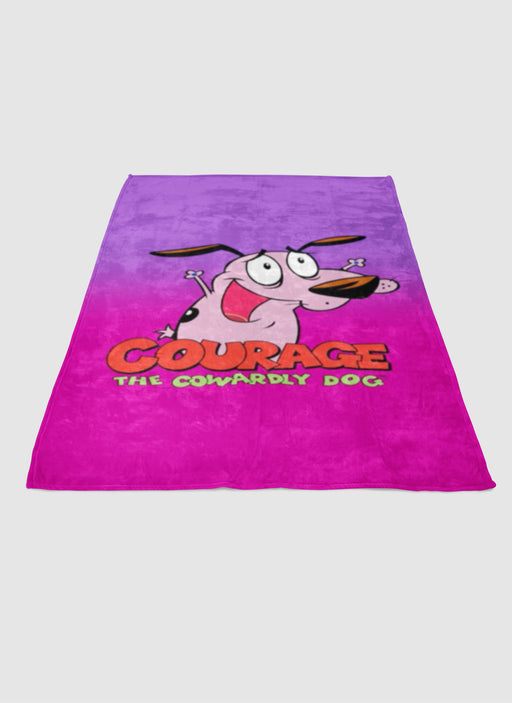 courage the cowardly dog plush soft fleece blanket