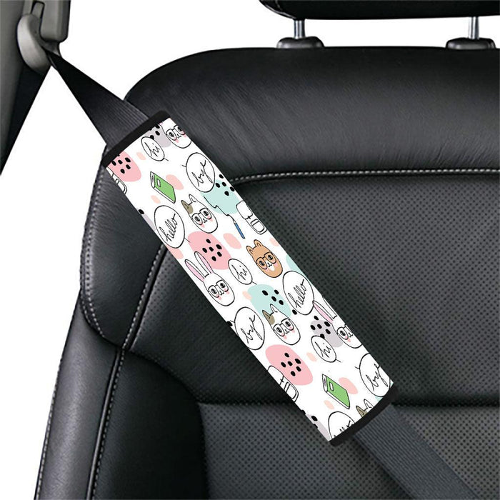 cartoon animal back to school Car seat belt cover