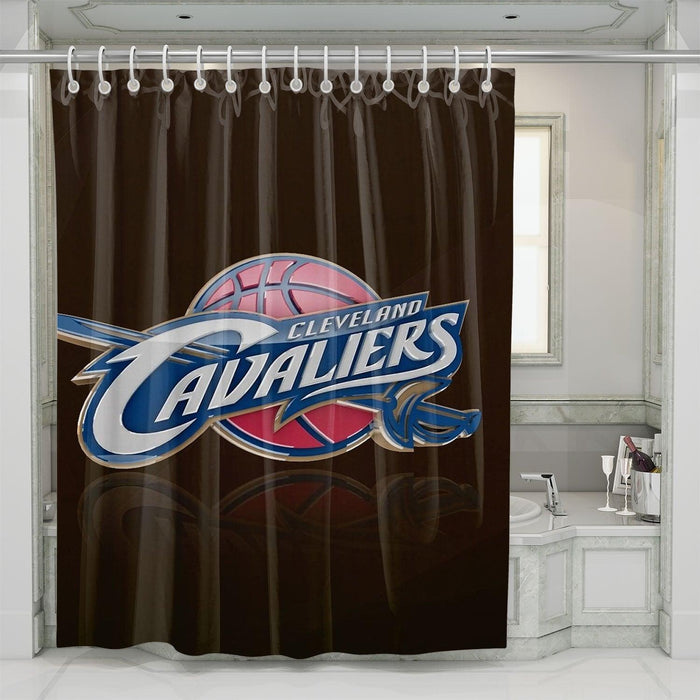 brown cleveland cavaliers nba shower curtains