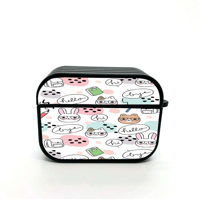 cartoon animal back to school airpods case