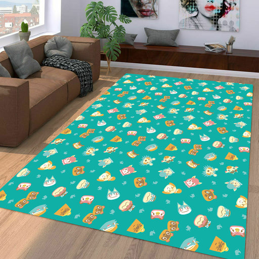 cartoon animal crossing nintendo Living room carpet rugs