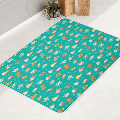 cartoon animal crossing nintendo bath rugs