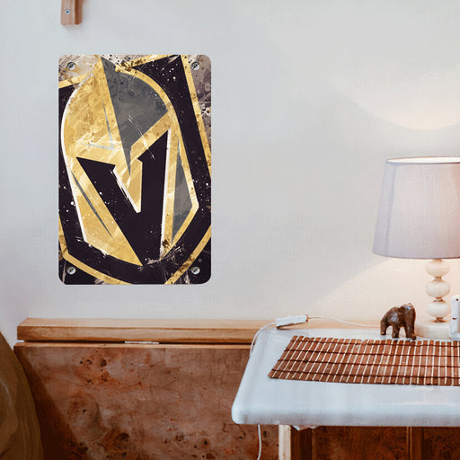 brush vegas golden knights gold Poster Metal print wall art