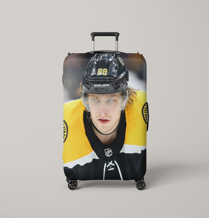 bruins winger davis pastrnak Luggage Covers | Suitcase