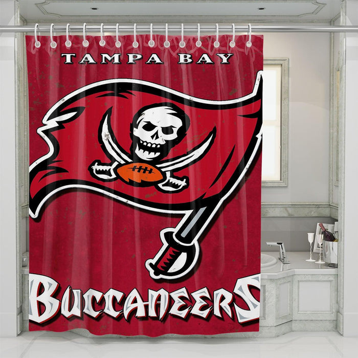 buccaneers red flag pirates nfl shower curtains