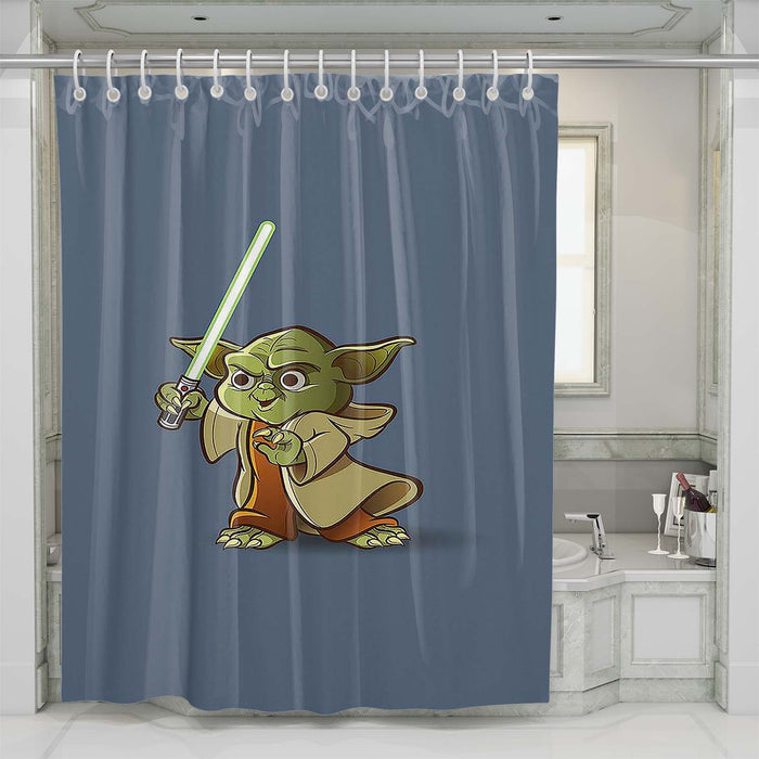 cute yoda star wars shower curtains