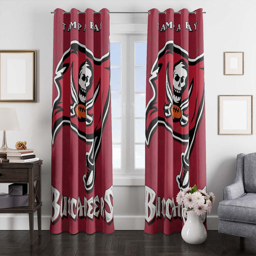 buccaneers red flag pirates nfl window Curtain