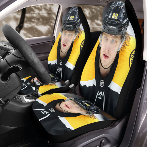 bruins winger davis pastrnak Car Seat Covers