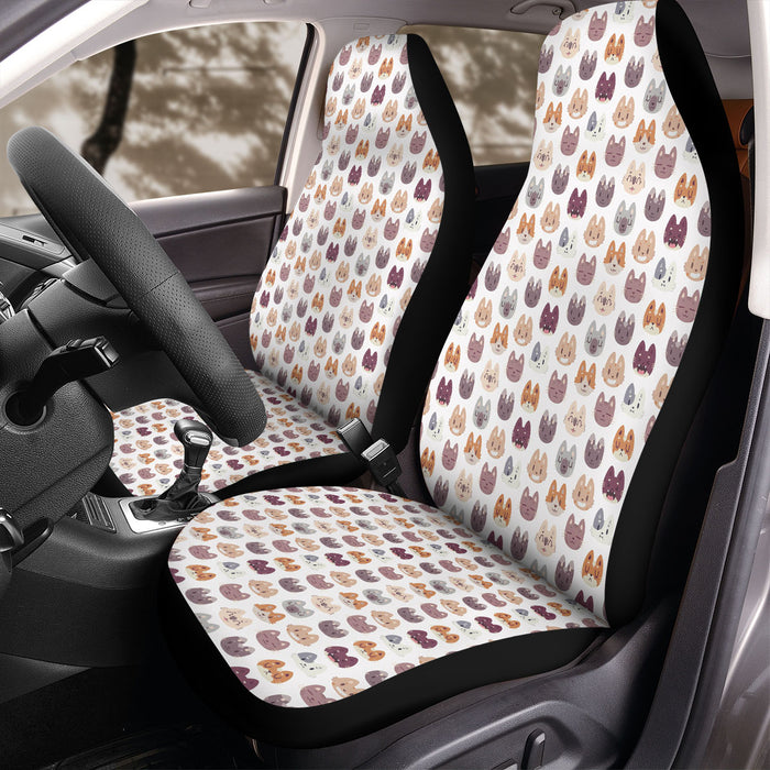 cat and friends animal pattern Car Seat Covers