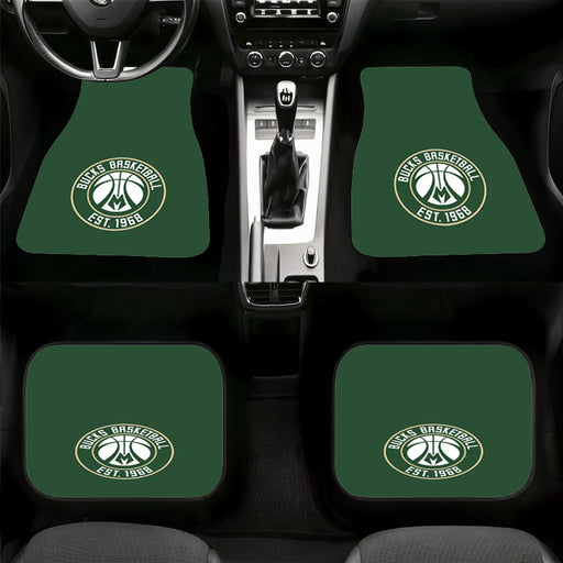 bucks basketball team green Car floor mats Universal fit