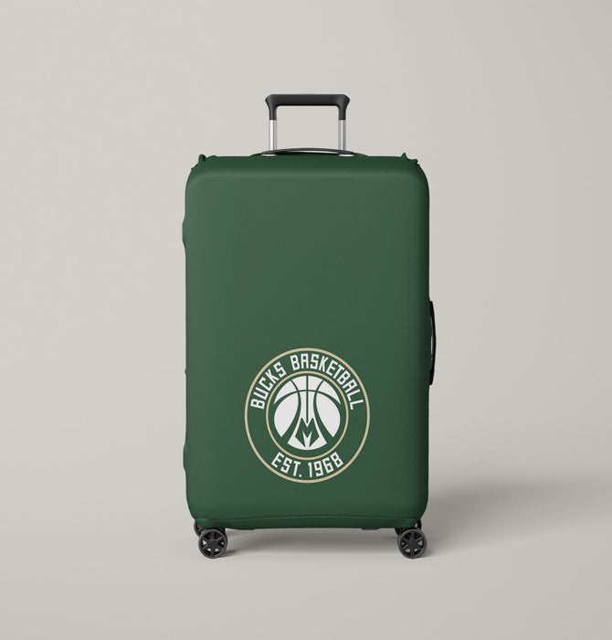 bucks basketball team green Luggage Covers | Suitcase