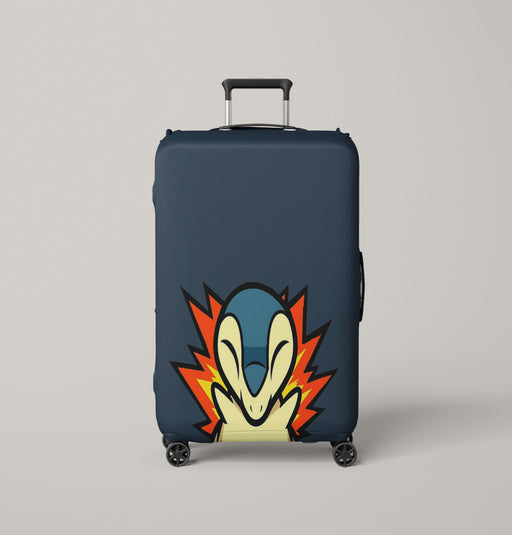 cyndaquil on fire Luggage Cover | suitcase