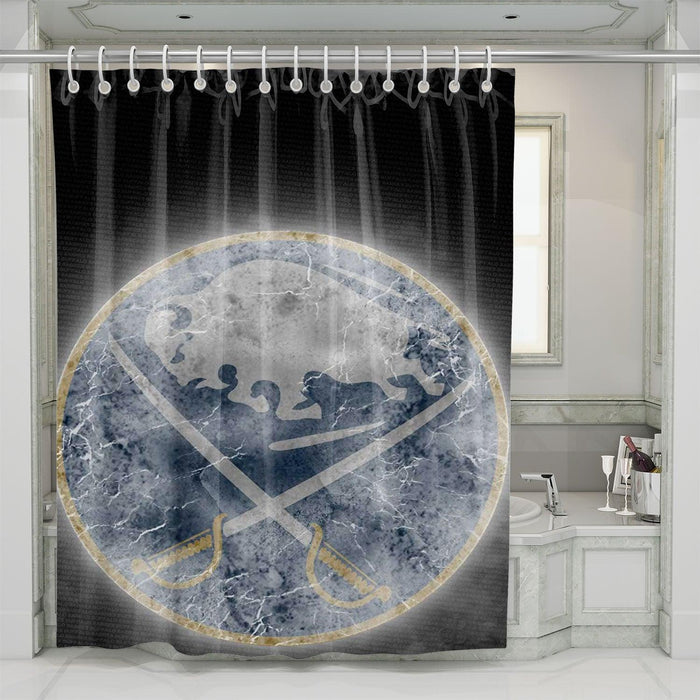 buffalo sabres freeze logo shower curtains