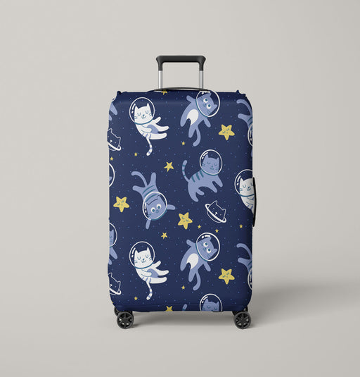 cat flying in the galaxy Luggage Cover | suitcase