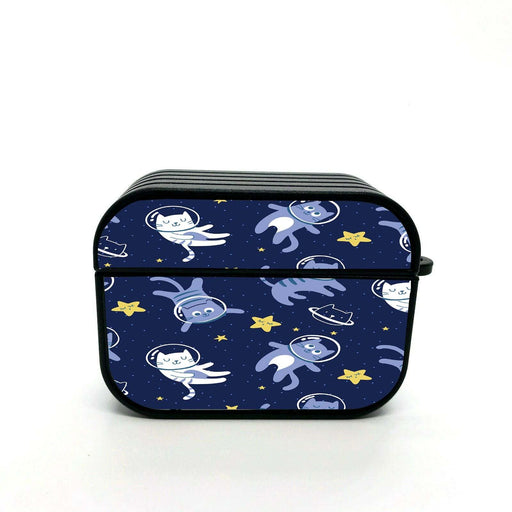 cat flying in the galaxy airpods case