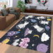 cat in the space meet galaxy Living room carpet rugs