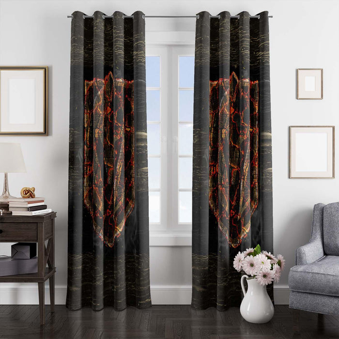 burned vegas golden knights nhl window Curtain