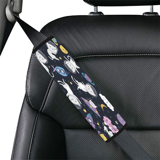 cat in the space meet galaxy Car seat belt cover