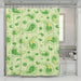 caterpie green species amoeba shower curtains