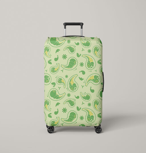 caterpie green species amoeba Luggage Cover | suitcase