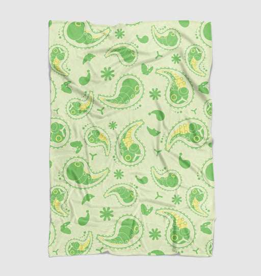 caterpie green species amoeba Ultra soft fleece blanket