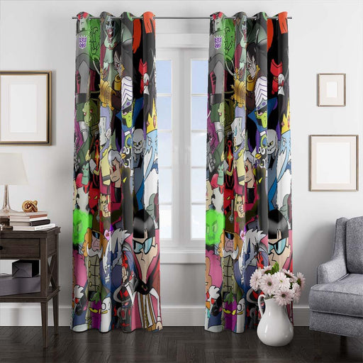 cartoon network character animation window curtains