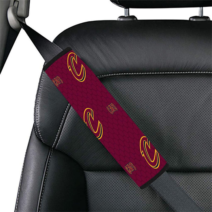 cavs nba logo hexagon maroon Car seat belt cover