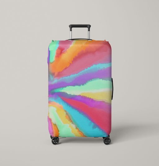 center circle watercolor asymmetric Luggage Cover | suitcase