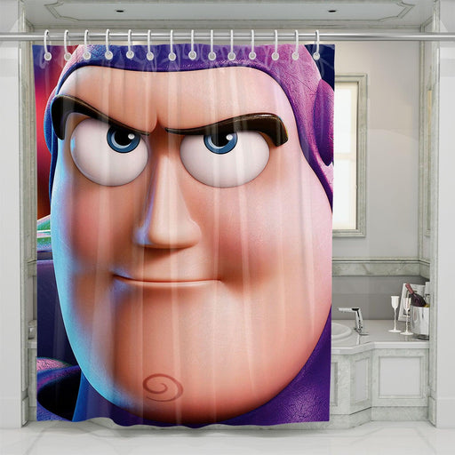 buzz always awesome pixar disney shower curtains