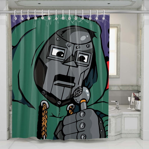 daniel dumile mf doom cartoon shower curtains