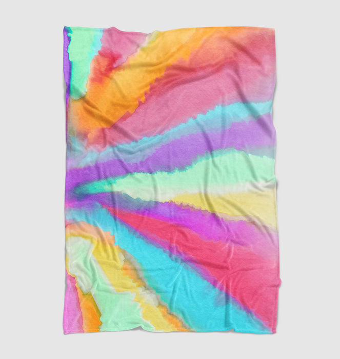 center circle watercolor asymmetric Ultra soft fleece blanket