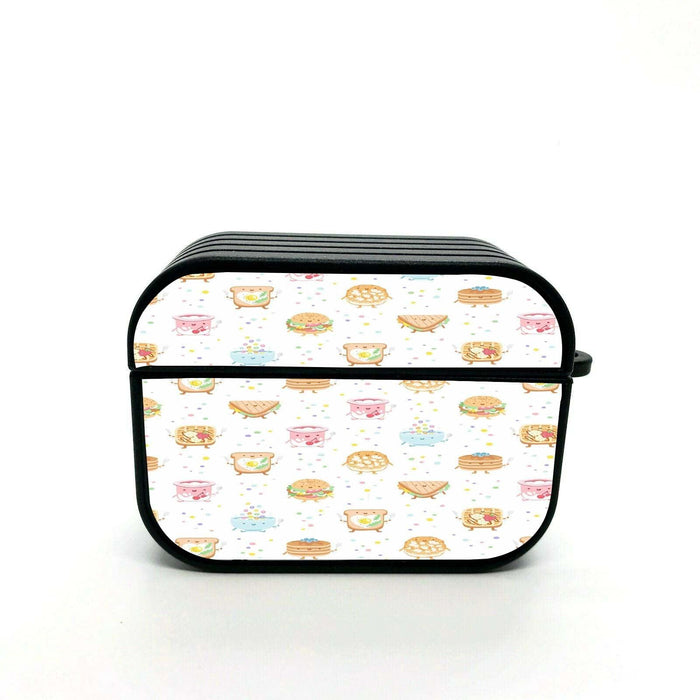 cereal sandwitch and breads with cute faces airpods case