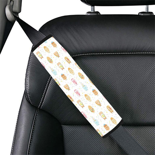 cereal sandwitch and breads with cute faces Car seat belt cover