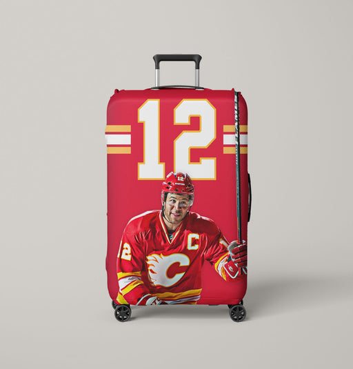 calgary flames player happy nhl Luggage Covers | Suitcase