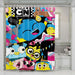 cartoon network pop art character shower curtains