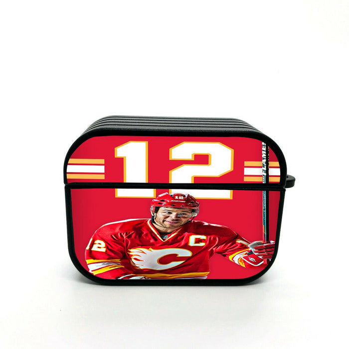 calgary flames player happy nhl airpod case