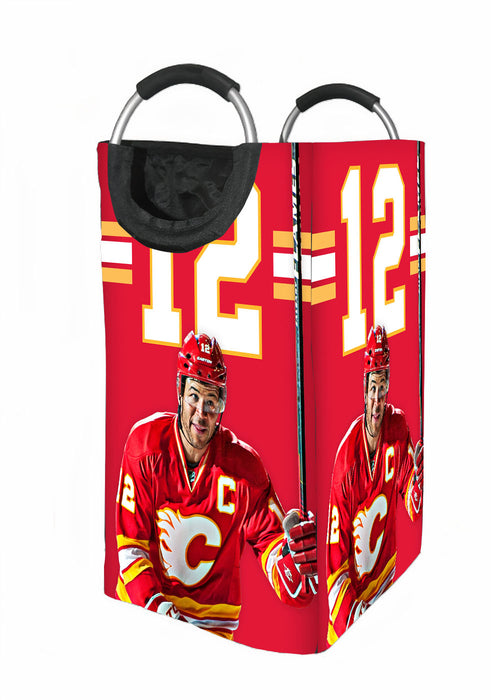 calgary flames player happy nhl Laundry Hamper | Laundry Basket