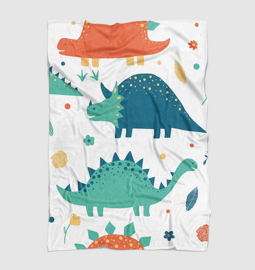 character of dinosaurs forest Ultra soft fleece blanket