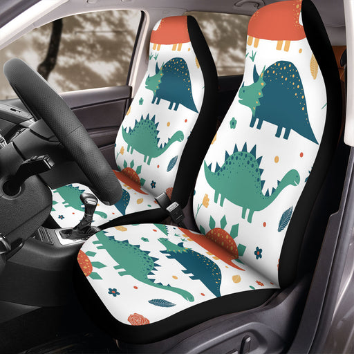 character of dinosaurs forest Car Seat Covers