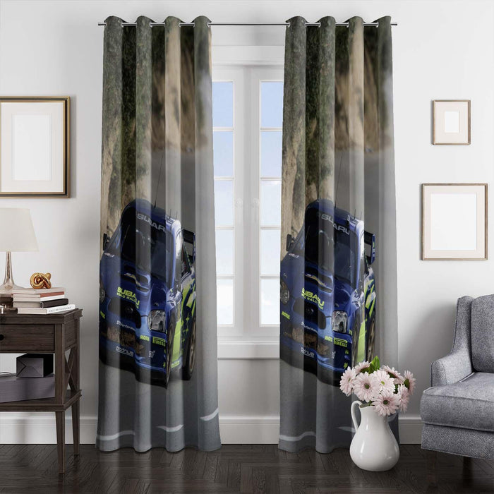 calm down car racing monster window Curtain