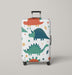 character of dinosaurs forest Luggage Cover | suitcase