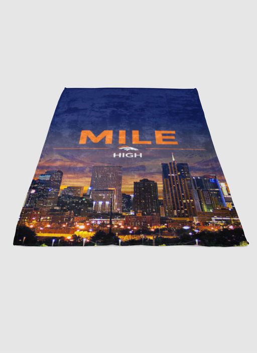 Denver Broncos mile high soft fleece blanket