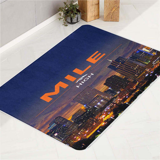 Denver Broncos mile high bath rugs