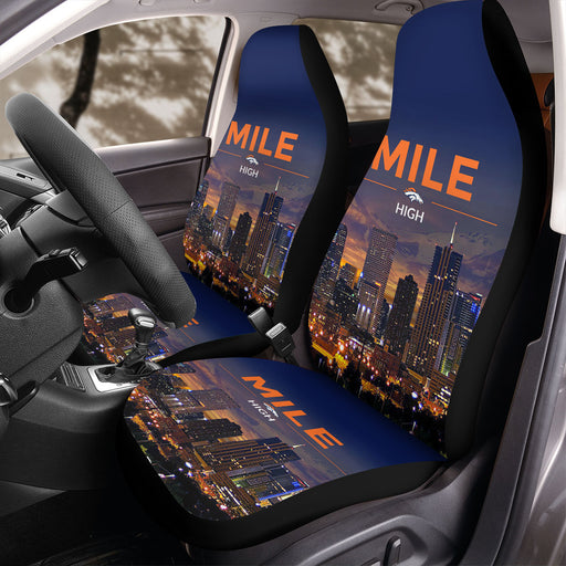 Denver Broncos mile high Car Seat Covers